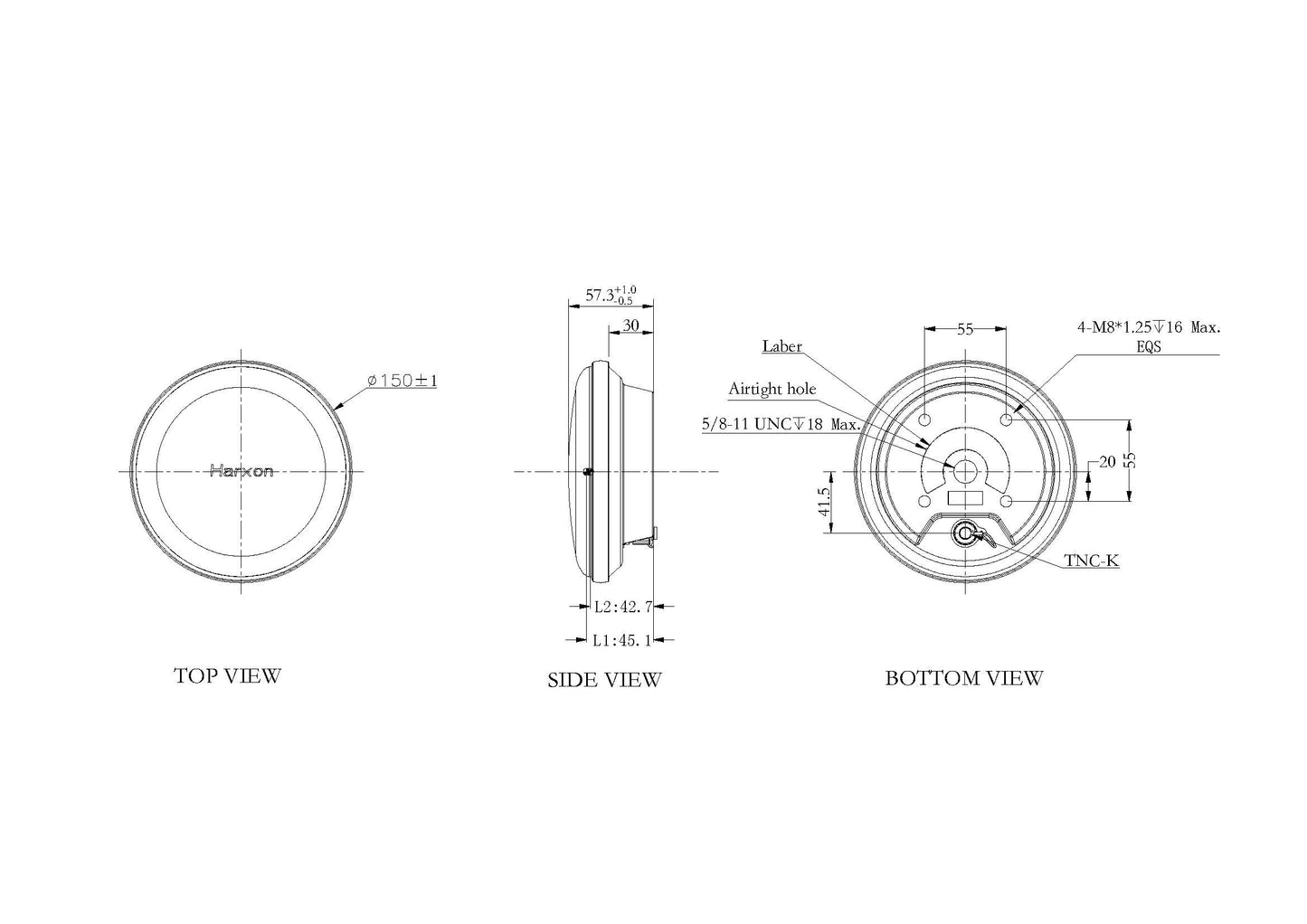 Ruggedized GNSS Antenne HX-CVX606A