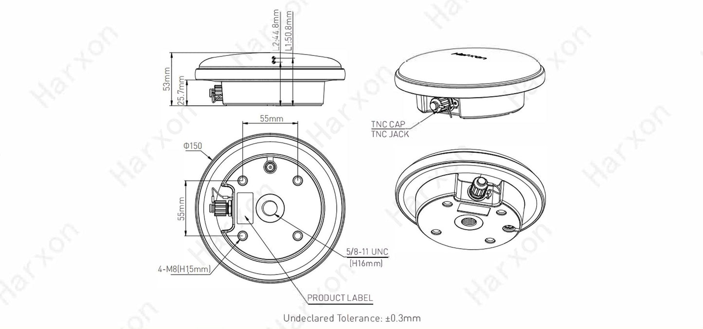Ruggedized GNSS Antenne HX-CVX600A